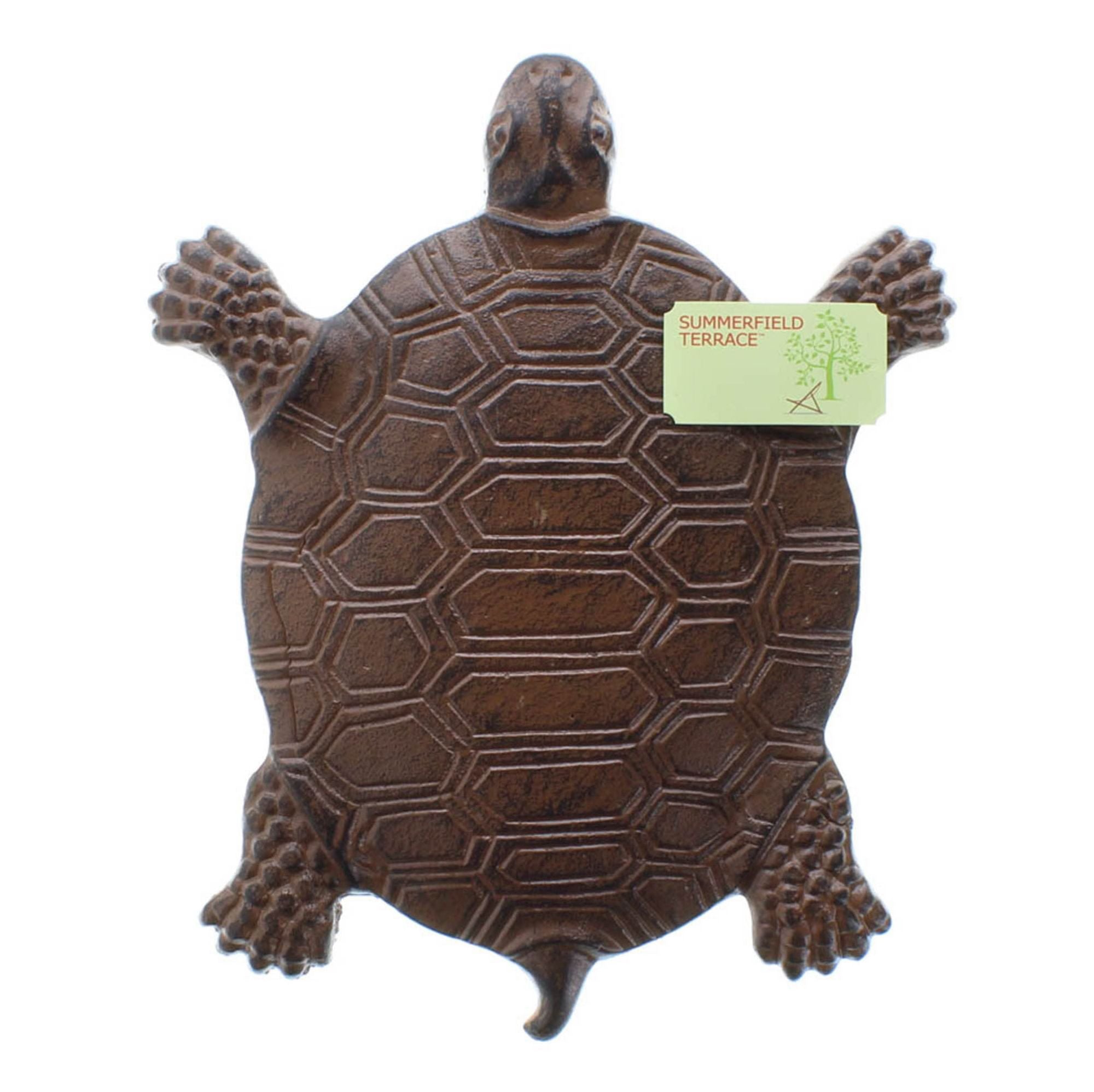 12.25" Brown Turtle Outdoor Garden Stepping Stone