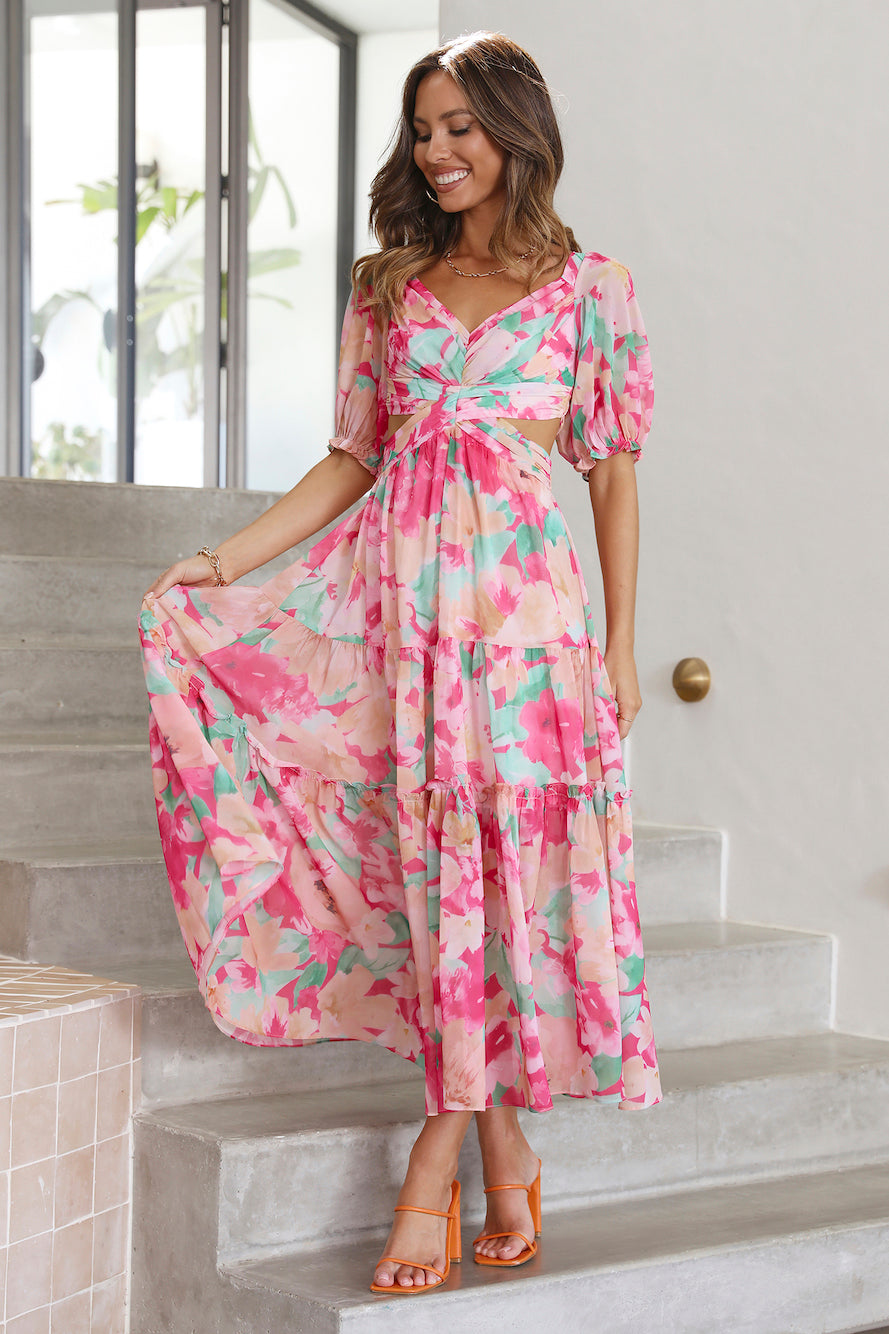 Happy Mood Maxi Dress Pink