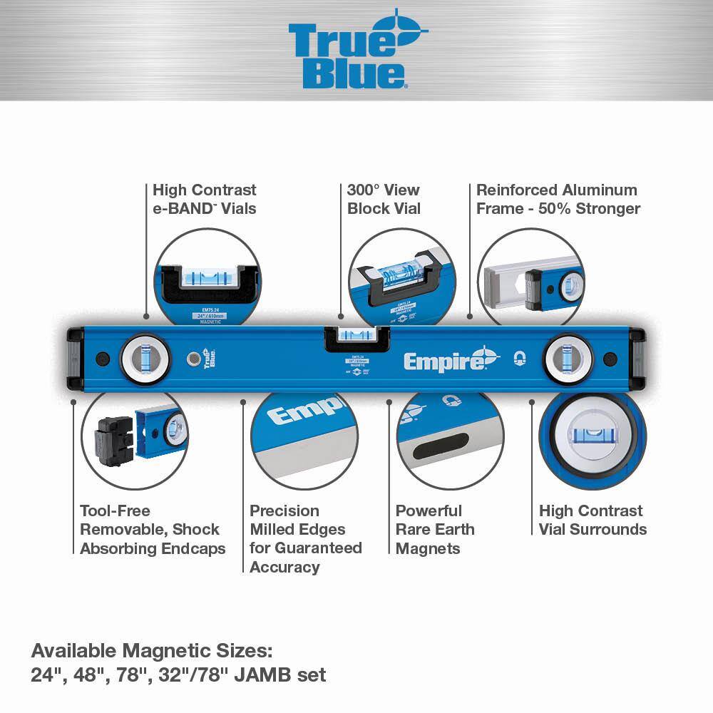 Empire 78 in. Magnetic Box Level EM75.78