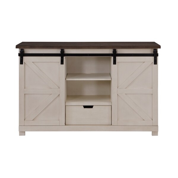 Somette Bar Harbor II Two Sliding Door One Drawer Credenza