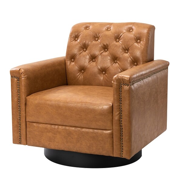 Venus Upholstered Accent Armchair with Button-Tufted Back by HULALA HOME