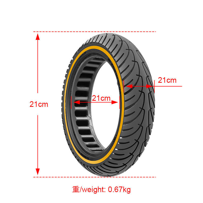 8.5x2 Solid Tires Fluorcent Tyres with yellow line for Xiaomi M365 Pro/Pro2/MI 3 /1S/Pro 8.5 * 2 solid yellow line elastic tire