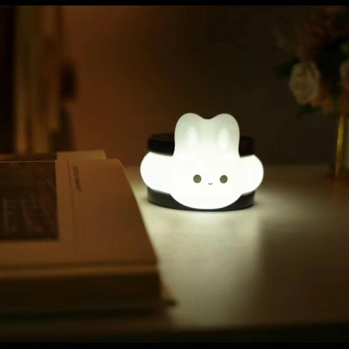 Rabbit Night Light Bedside Night Lamp Cute Kids Table Lamp Room Decoration Chirstmas Gift