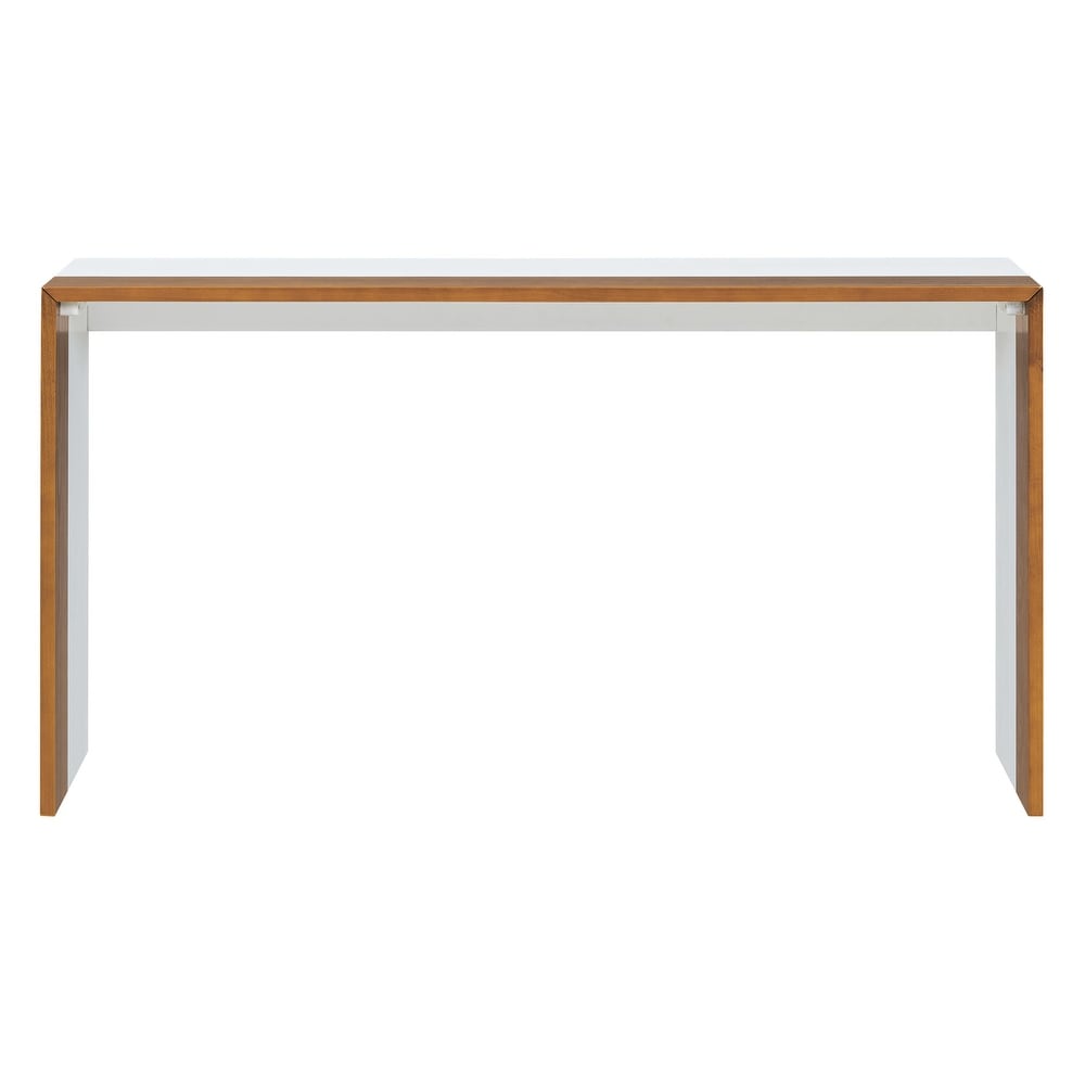 Modern Console Tables with 2 Color Blocked  Wood Extra Long Entryway Table Accent Sofa Table for Hallway Living Room