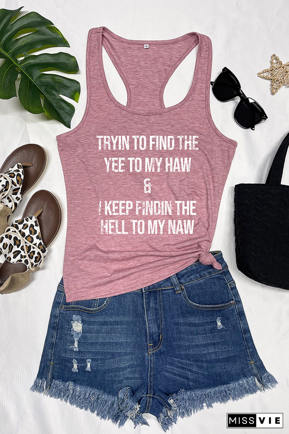 Tryin to Find the Yee to My Haw Sleeveless Tank Top Wholesale