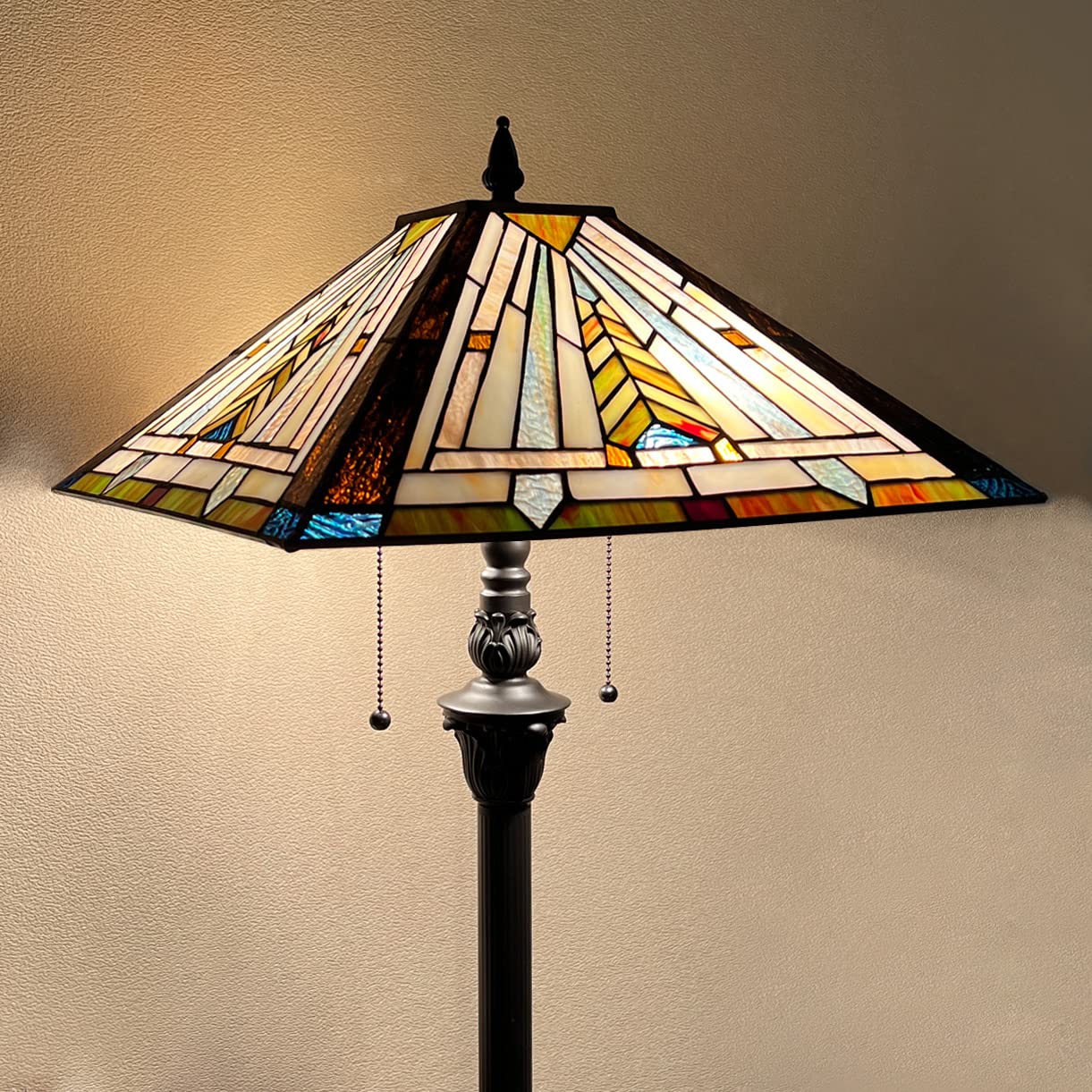  Floor Lamp,Stained Glass Lamp Shade