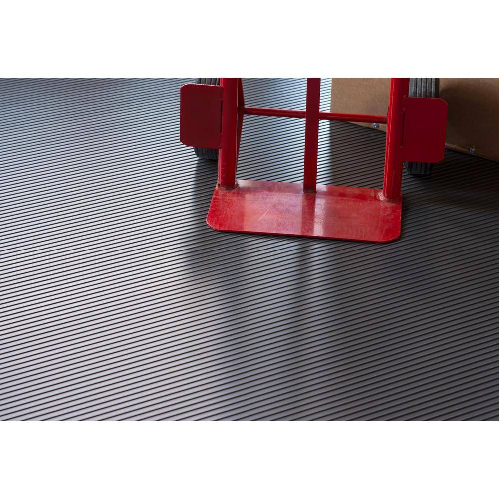 G-Floor Rib 8.5 ft. x 22 ft. Slate Grey Vinyl Garage Flooring Cover and Protector GF55RB8622SG