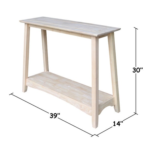 Bombay Unfinished Solid Parawood Console Table