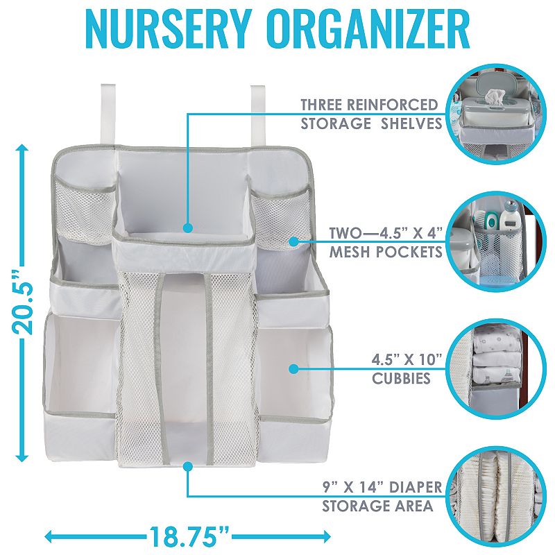 LA Baby Diaper Caddy and Nursery Organizer