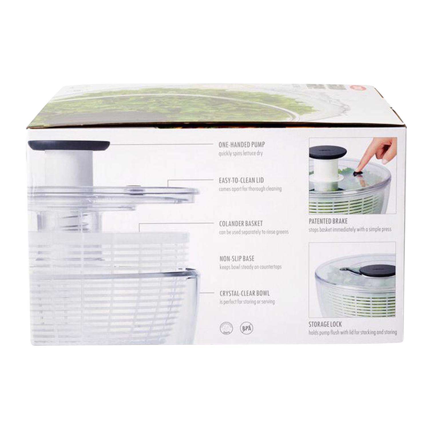 OXO Good Grips White/Clear Plastic Salad Spinner