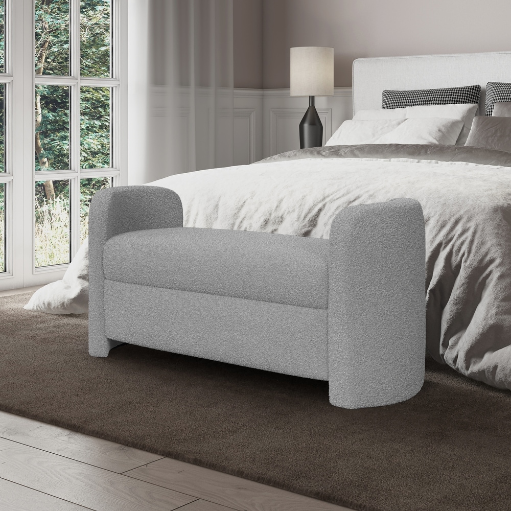 Leven Upholstered Bench with Arms