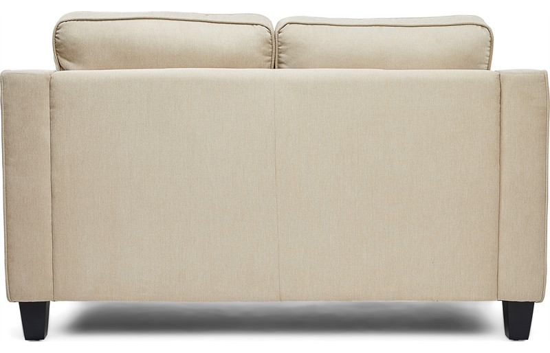 Finch Smithson Tan Loveseat With Track Arms   Transitional   Loveseats   by Homesquare  Houzz