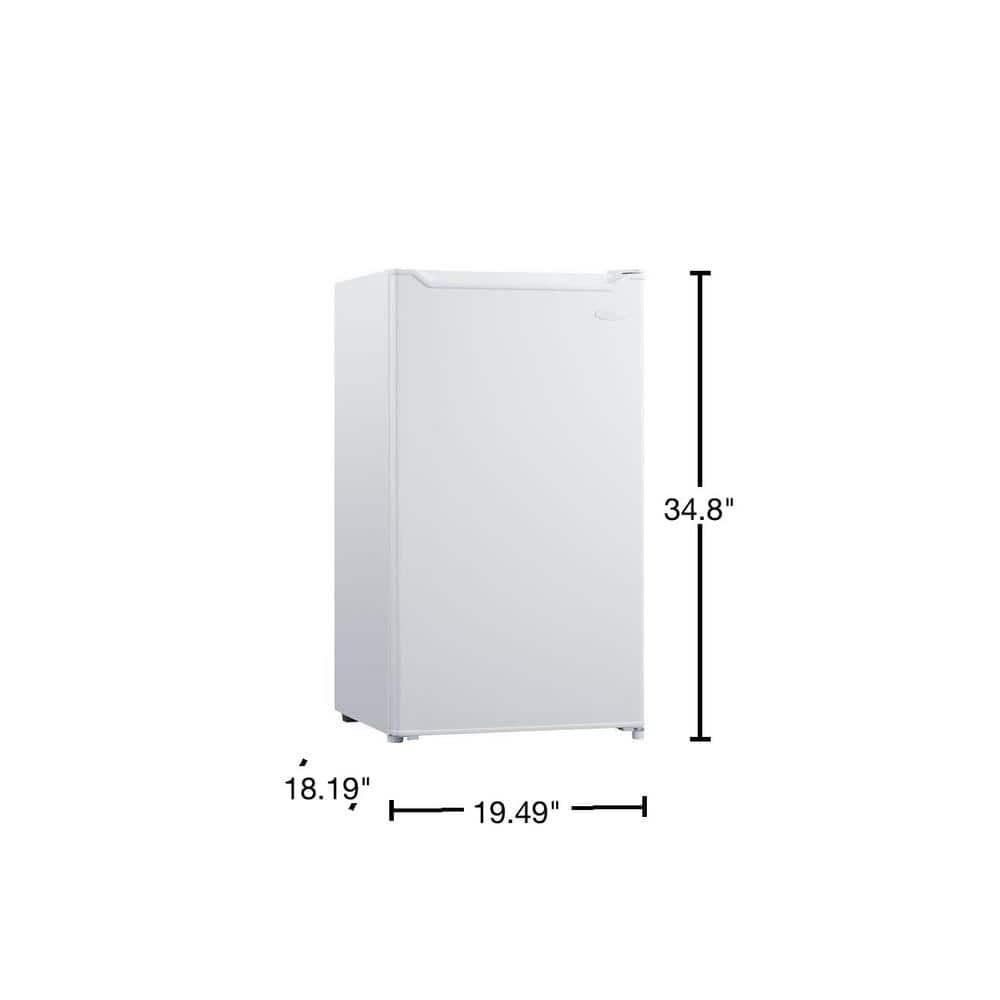 Danby Diplomat 33 cu ft Mini Fridge in White with Freezer