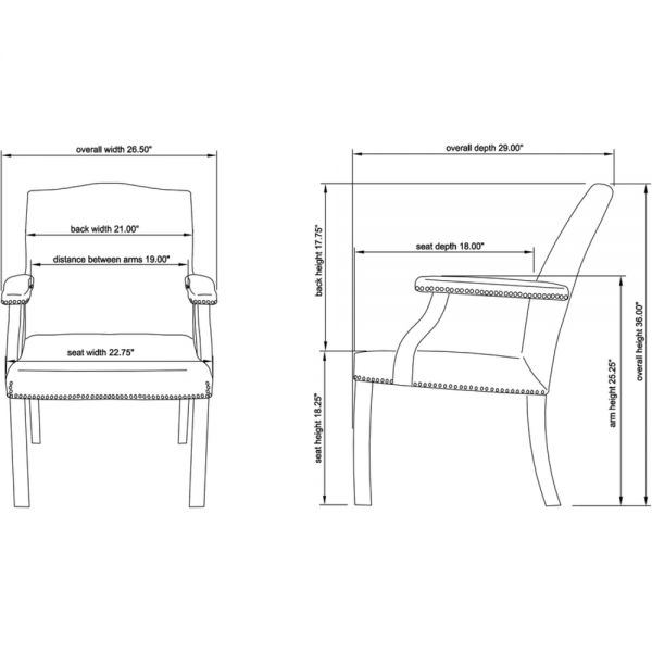 Lorell Bonded Leather Guest Chair