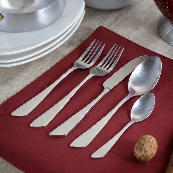 20 Piece Stainless Steel Flatware Set in Silver