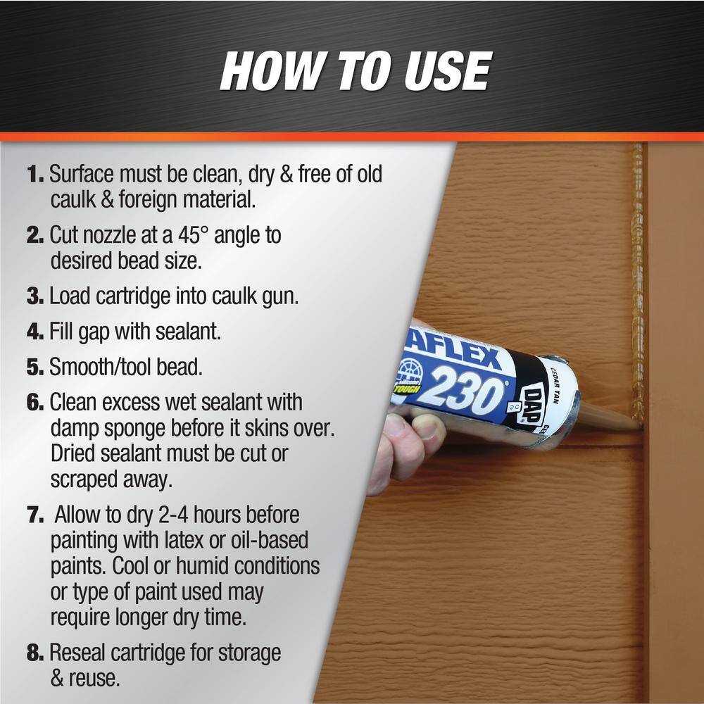 DAP Dynaflex 230 10.1 oz. Tan Premium ExteriorInterior Window Door and Trim Sealant (12-Pack) 7079818412