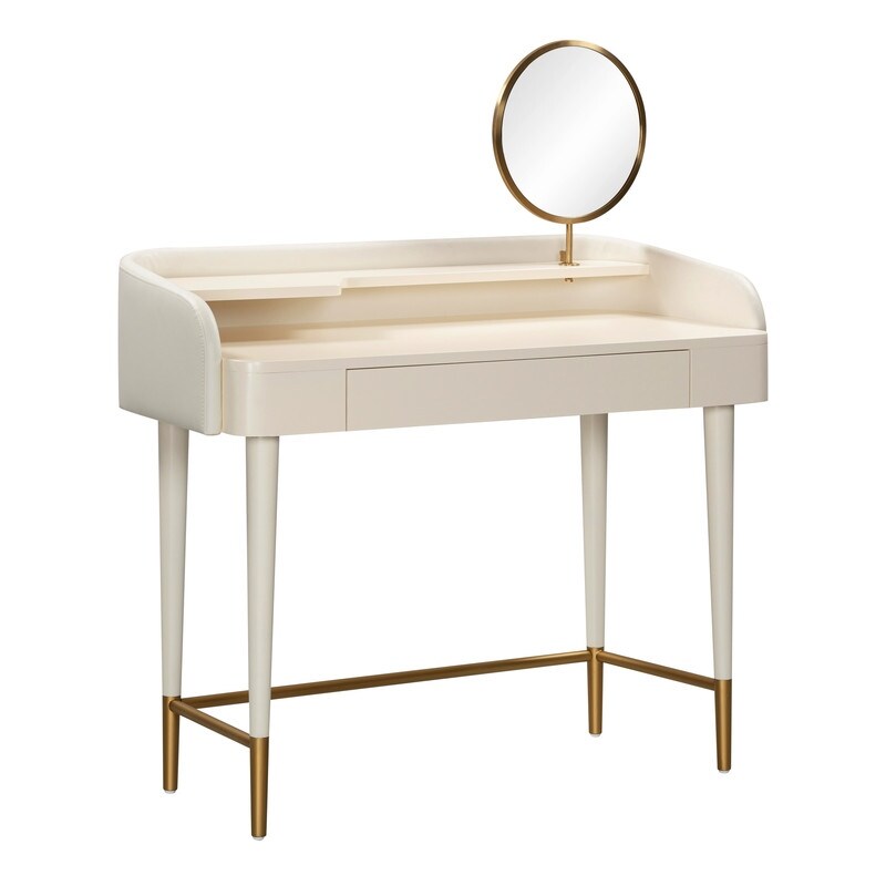 Penelope Vegan Leather Wrapped Vanity Desk