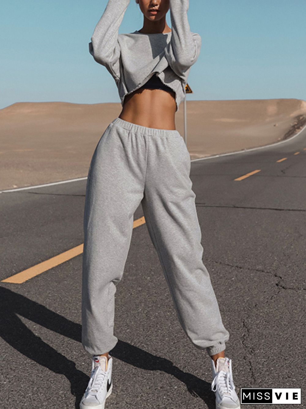 Two-piece Casual Loose Sports Sweatshirt Suit