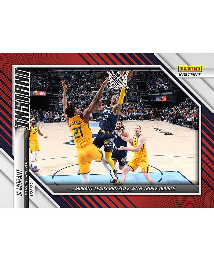 Panini America Ja Morant Memphis Grizzlies Fanatics Exclusive Parallel Instant Leads with a Triple-Double Single Trading Card - Limited Edition of 99