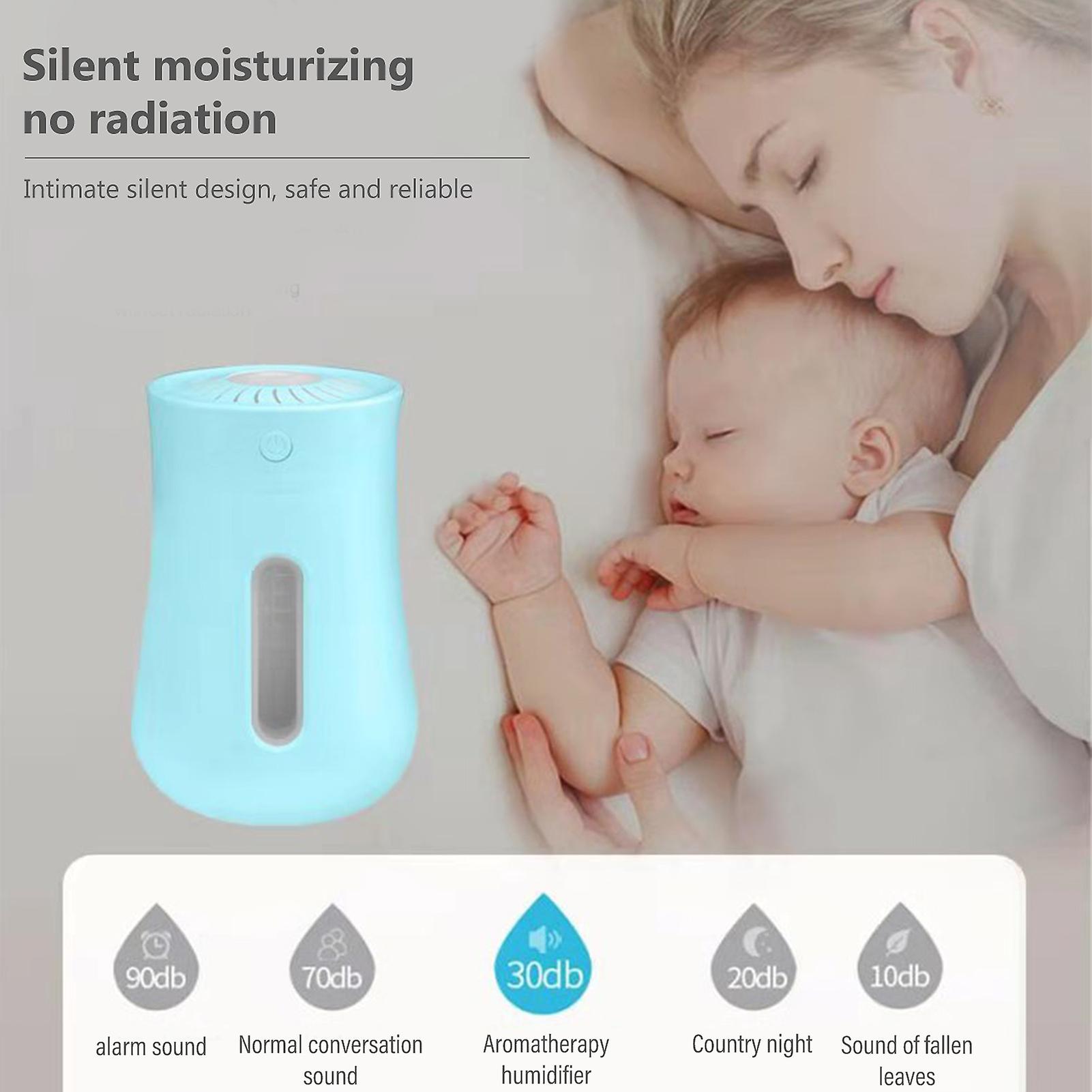 Blue Humidifiers For Bedroom Mini Humidifiers Desk Air Humidifier With Night Light