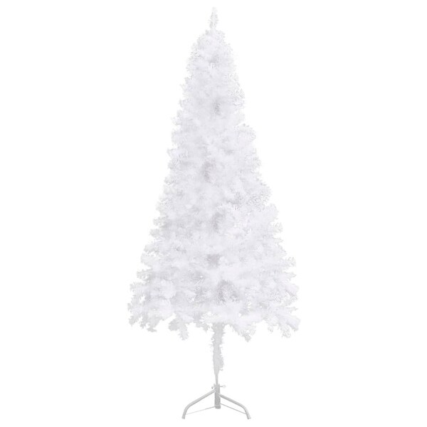 vidaXL Corner Artificial Christmas Tree White 6 ft PVC