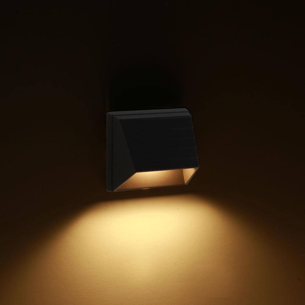 3.5 in. x 3.5 in. Black Square Deck Post Sconce 349584