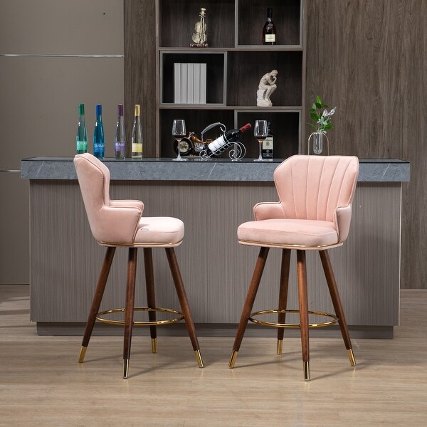 wivel Bar Stools with Backrest Footrest ，with a fixed height of 360 degrees