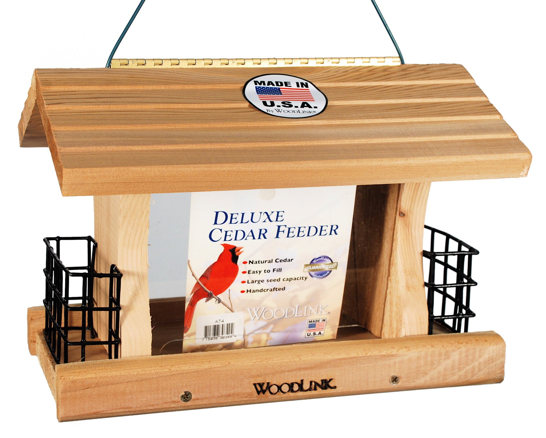 WoodLink Deluxe Wood Ranch Bird Feeder with Metal Suet Cages