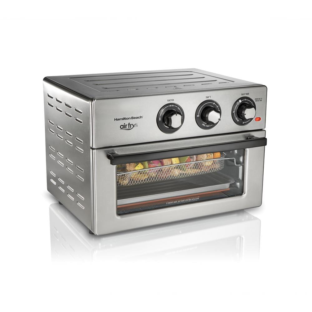 Hamilton Beach Air Fry 1800 W 6 Slice Stainless Steel Countertop Oven with 6 Cooking Functions 31225