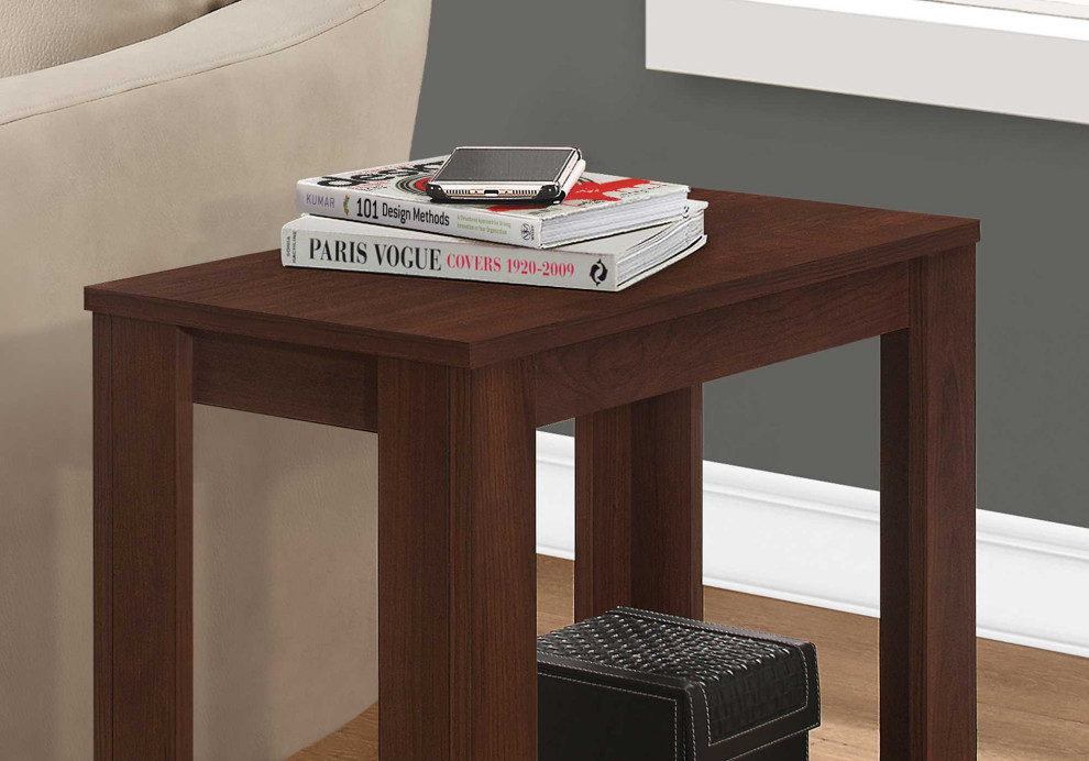 HomeRoots 11.75 quotx 23.75 quotx 22 quotCherry Particle Board Laminate Accent Table   Transitional   Side Tables And End Tables   by UStradeENT LLC  Houzz