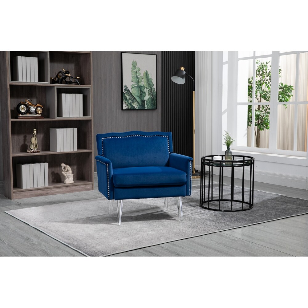 Accent Chair  Living Room Chair / leisure single sofa with acrylic feet