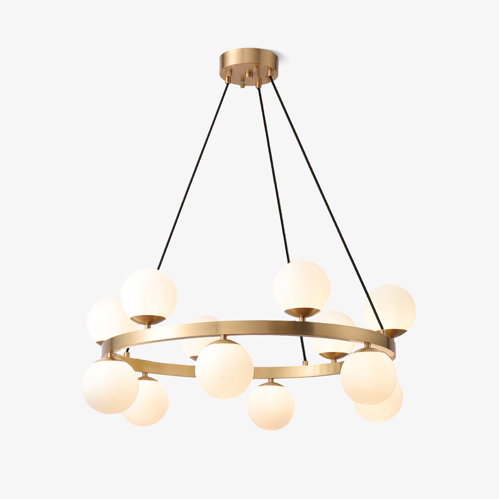 Bubbles Brass Ring Chandelier