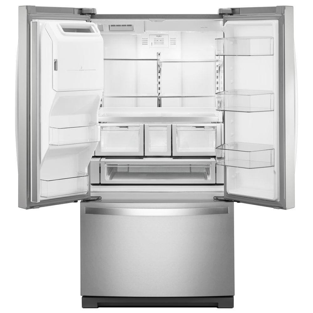 Whirlpool 26.8 cu. ft. French Door Refrigerator in Fingerprint Resistant Stainless Steel WRF757SDHZ