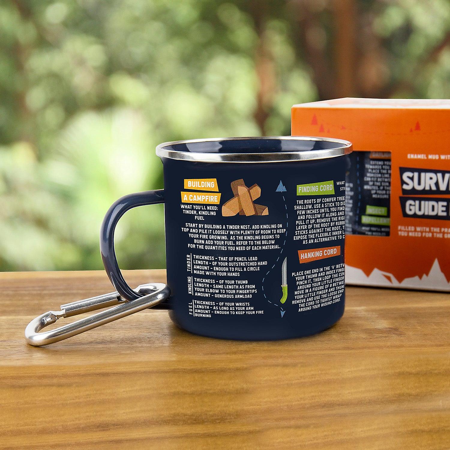 Survival guide enamel mug