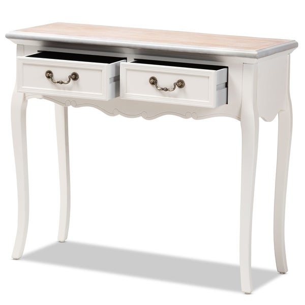 French Country 2-Drawer Console Table