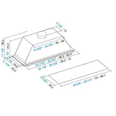 Falmec 22-inch Mara Built-in Range Insert FIMAR22B6SS