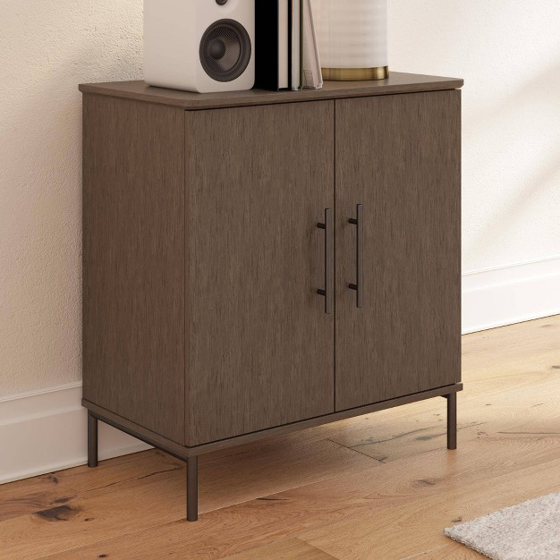 Vivinne Storage Cabinet Gray Oak Cosmoliving By Cosmopolitan