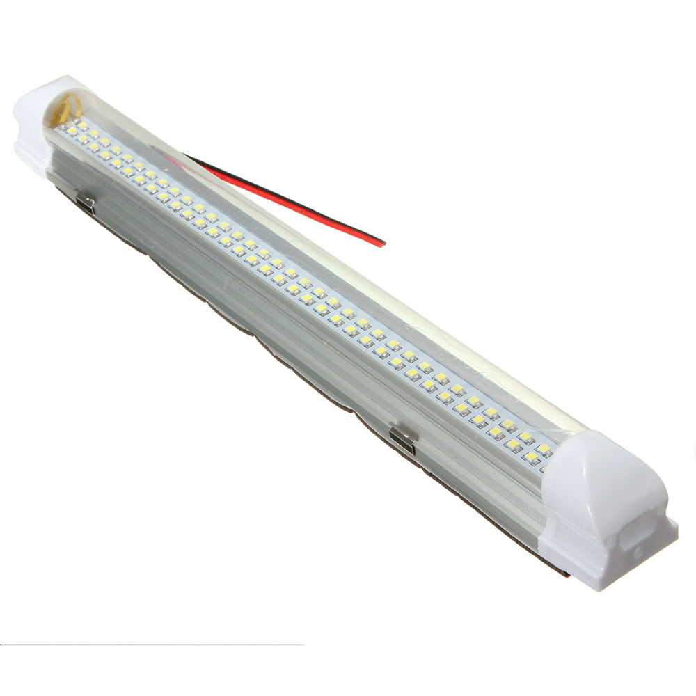 Tuscom 1x 12V 72 LED Car Interior White Strip Lights Bar Lamp Van Caravan ON OFF Switch