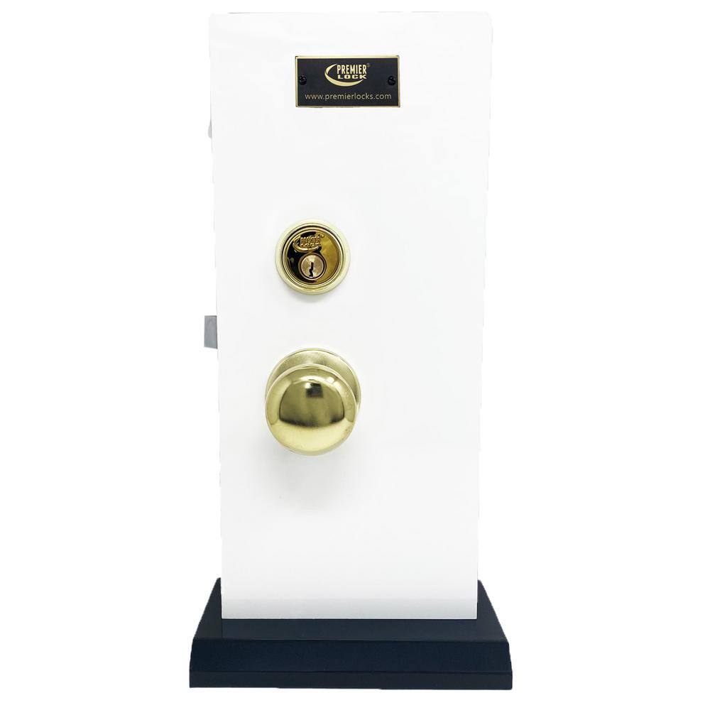 Premier Lock Brass Mortise Entry Gate Right Hand Door Lock Set with 2.5 in. Backset and 2 SC1 Keys MRG01