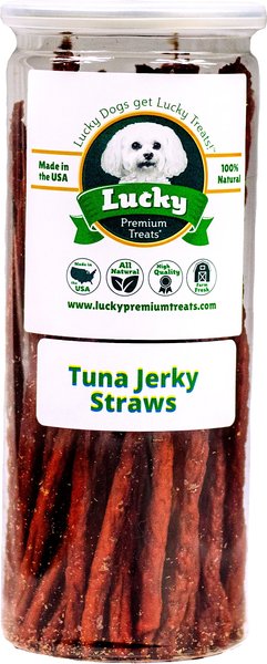 Lucky Premium Treats Tuna Jerky Straws Dog and Cat Treats