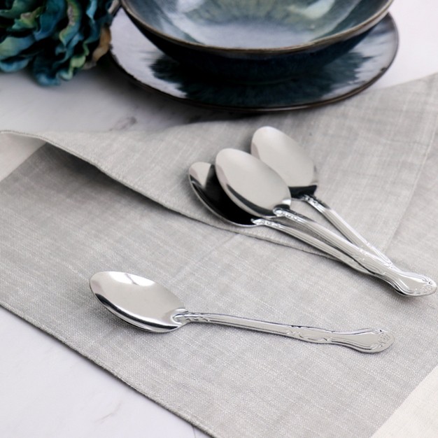 Gibson Home Abbie 4 Piece Stainless Steel Dinner Spoon Set