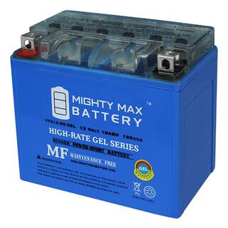 MIGHTY MAX BATTERY 12-Volt 10 Ah 180 CCA GEL Rechargeable Sealed Lead Acid (SLA) Powersport Battery YTX12-BSGEL