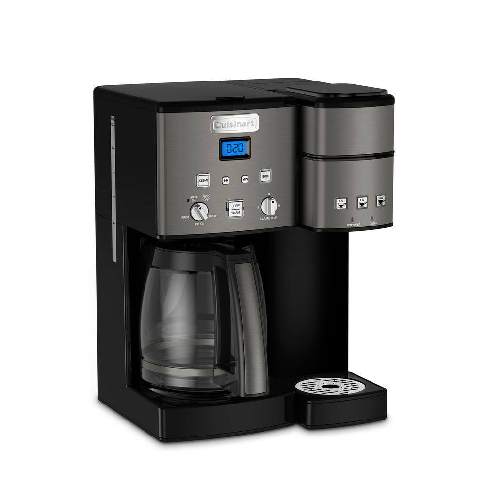 Cuisinart Coffee Center 12-Cup Black Stainless Steel Coffee Maker and Single Serve Brewer SS-15BKSP1