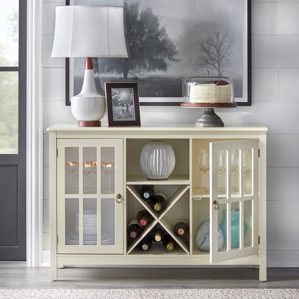 Simple Living Portland Glass Wine Buffet/Sideboard