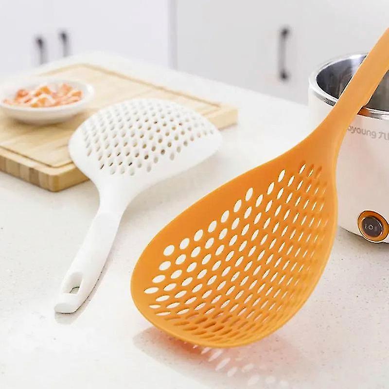 Silica Gel Heat Resistant Thickened Large Filter Spoon， Fishing Dumplings， Noodles， Dumplings， Vegetables And Boiled Water