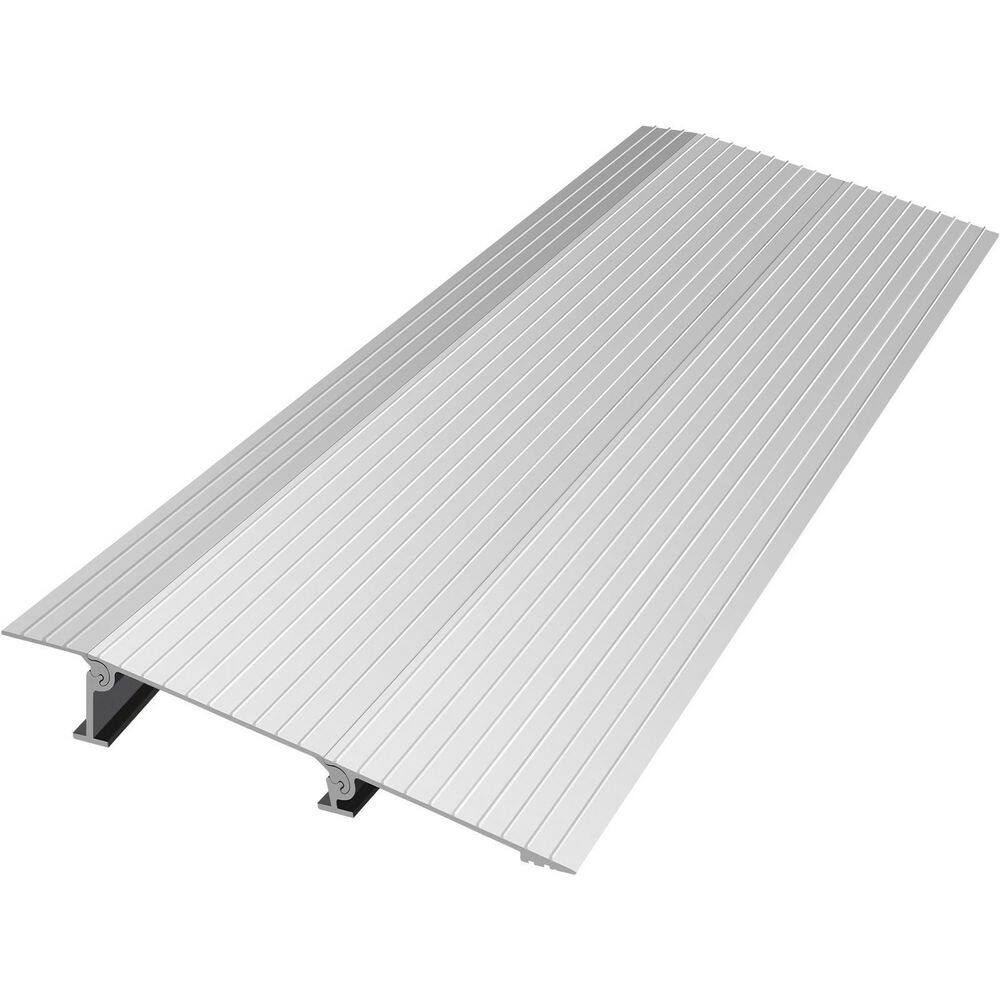 VEVOR 12.2 in. x 34 in. x 2 in. Silver Aluminum Threshold Speed Ramp for Home 2 in. Rise Door Threshold Ramp WFSLYPDYCGLZ2DCD3V0