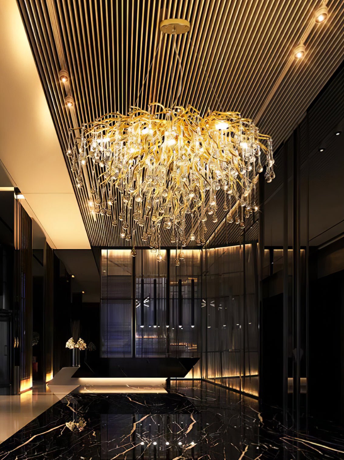 Teardrop Crystal Chandelier