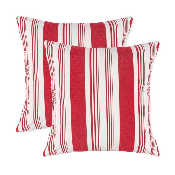 19” Square Outdoor/Indoor Zippered Pillow Cover， (set of 2) By Austin Horn Classics