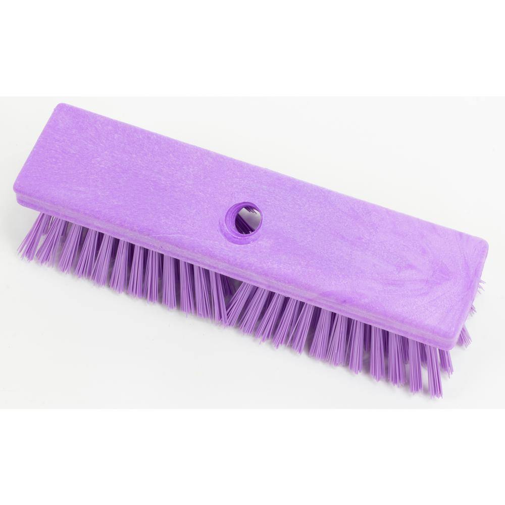 CFS Brands Sparta 10 in. Purple Polypropylene Deck Scrub Brush (6-Pack) 41722EC68