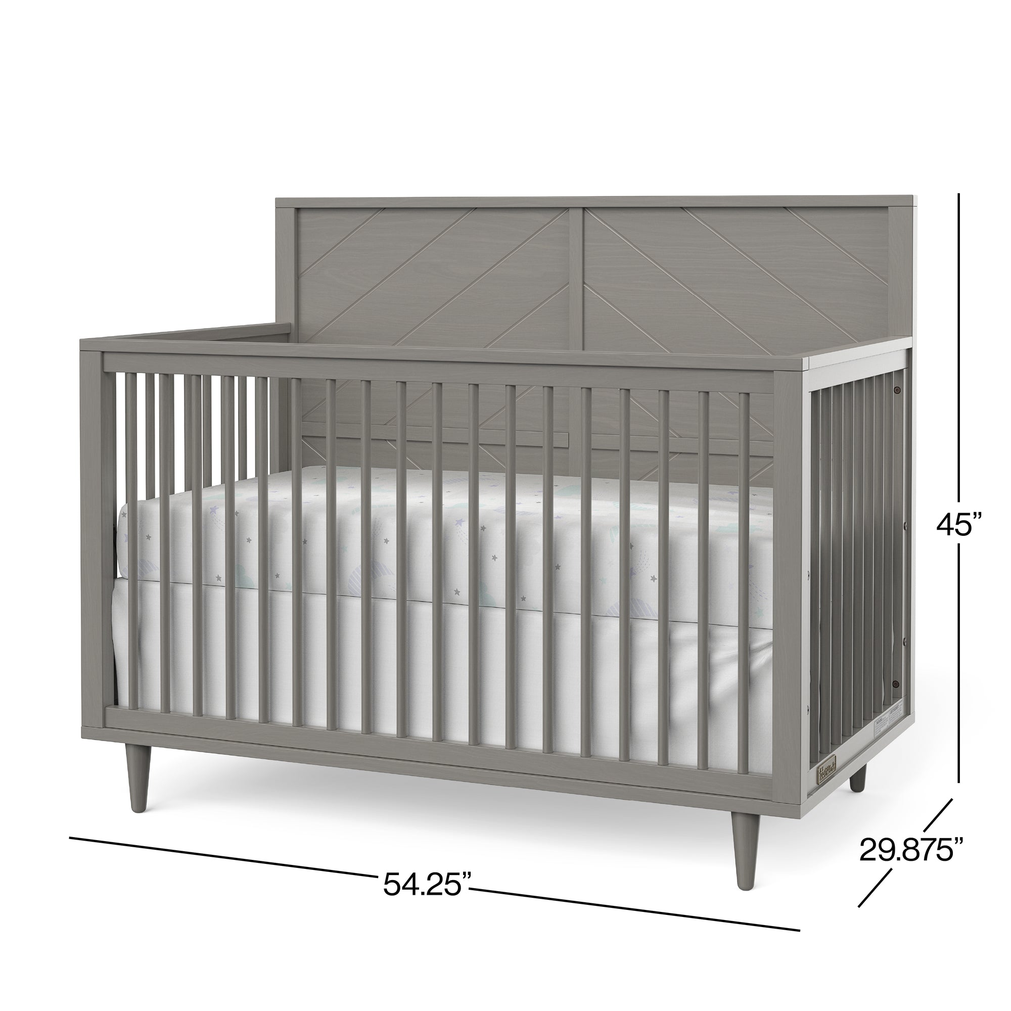 Surrey Hill 4-in-1 Convertible Crib, Lunar Gray